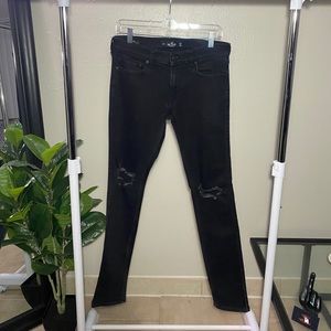 Black Hollister Ripped Distressed Vintage Streetwear